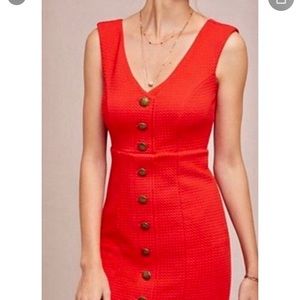 Maeve Quilted Red Midi Dress